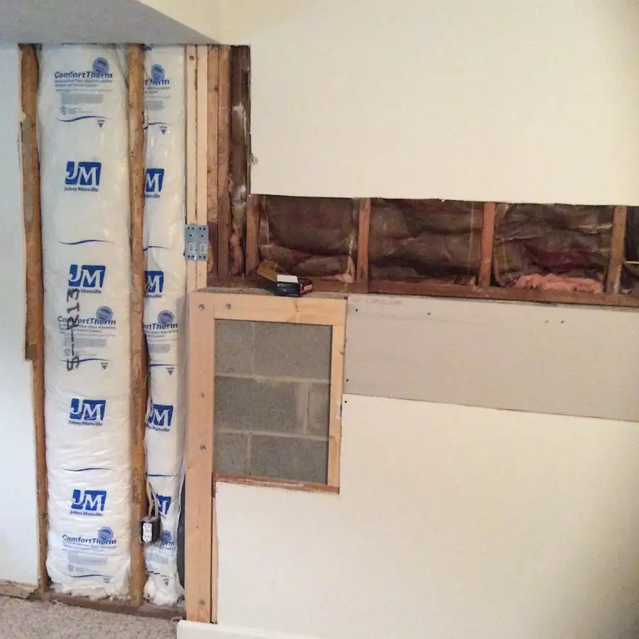 Wall insulation replacement during Contents Cleaning & Restoration in Clifton